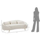 Mauro Ferretti Oslo 3-seater Sofa with Cushions, Cream - 1 item
