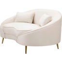 Mauro Ferretti 2-Sitzer-Sofa Oslo mit Kissen, Creme - 1 Stk