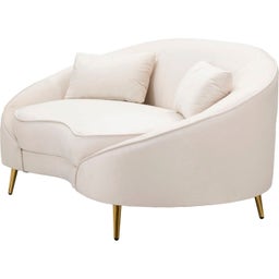 Mauro Ferretti 2-Sitzer-Sofa Oslo mit Kissen, Creme - 1 Stk