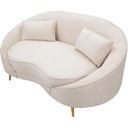 Mauro Ferretti 2-Sitzer-Sofa Oslo mit Kissen, Creme - 1 Stk