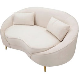 Mauro Ferretti 2-Sitzer-Sofa Oslo mit Kissen, Creme - 1 Stk