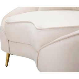 Mauro Ferretti 2-Sitzer-Sofa Oslo mit Kissen, Creme - 1 Stk