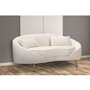Mauro Ferretti 2-Sitzer-Sofa Oslo mit Kissen, Creme - 1 Stk