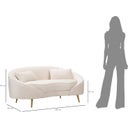 Mauro Ferretti 2-Sitzer-Sofa Oslo mit Kissen, Creme - 1 Stk