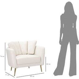 Mauro Ferretti Sessel Kiew Creme - 1 Stk