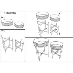 Mauro Ferretti Tisch Fuji Set, 2-teilig - 1 Set