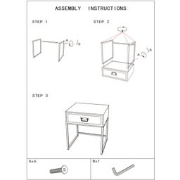 Mauro Ferretti Ablagetisch/Nachttisch Hanoi - 1 Stk