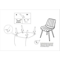Mauro Ferretti Stuhl Paris Schwarz/Gold, 2 Stück