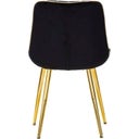 Mauro Ferretti Stuhl Paris Schwarz/Gold, 2 Stück