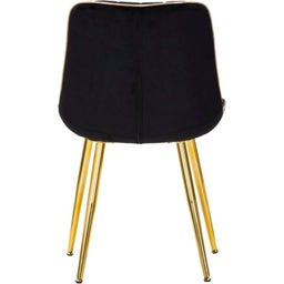 Mauro Ferretti Stuhl Paris Schwarz/Gold, 2 Stück