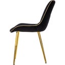 Mauro Ferretti Stuhl Paris Schwarz/Gold, 2 Stück