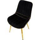 Mauro Ferretti Stuhl Paris Schwarz/Gold, 2 Stück