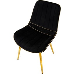 Mauro Ferretti Stuhl Paris Schwarz/Gold, 2 Stück