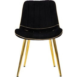 Mauro Ferretti Stuhl Paris Schwarz/Gold, 2 Stück