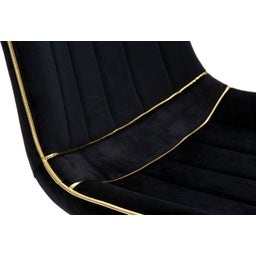 Mauro Ferretti Stuhl Paris Schwarz/Gold, 2 Stück