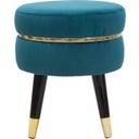 Mauro Ferretti Hocker Paris Türkis/Gold - 1 Stk