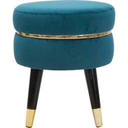 Mauro Ferretti Hocker Paris Türkis/Gold - 1 Stk