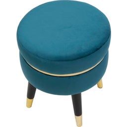 Mauro Ferretti Hocker Paris Türkis/Gold - 1 Stk