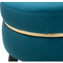 Mauro Ferretti Hocker Paris Türkis/Gold - 1 Stk