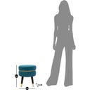 Mauro Ferretti Hocker Paris Türkis/Gold - 1 Stk