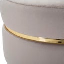 Mauro Ferretti Hocker Paris Grau/Gold - 1 Stk