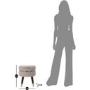 Mauro Ferretti Hocker Paris Grau/Gold - 1 Stk