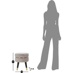 Mauro Ferretti Hocker Paris Grau/Gold - 1 Stk