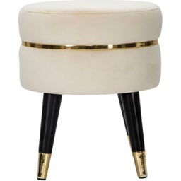 Mauro Ferretti Hocker Paris Creme/Gold - 1 Stk