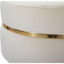 Mauro Ferretti Hocker Paris Creme/Gold - 1 Stk