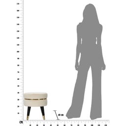 Mauro Ferretti Hocker Paris Creme/Gold - 1 Stk