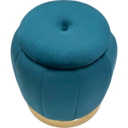 Mauro Ferretti Pouf mit Stauraum Paris Türkis / Gold - 1 Stk