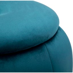 Mauro Ferretti Pouf mit Stauraum Paris Türkis / Gold - 1 Stk