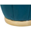 Mauro Ferretti Paris Pouf with Storage, Turquoise/Gold - 1 item
