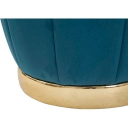 Pouf con Contenitore Paris, Turchese / Oro - 1 pz.
