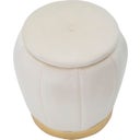 Mauro Ferretti Pouf mit Stauraum Paris Creme / Gold - 1 Stk