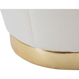 Mauro Ferretti Pouf avec Rangement Paris Crème / Or - 1 pcs