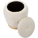 Mauro Ferretti Pouf mit Stauraum Paris Creme / Gold - 1 Stk