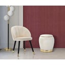 Mauro Ferretti Pouf mit Stauraum Paris Creme / Gold - 1 Stk