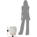 Mauro Ferretti Pouf mit Stauraum Paris Creme / Gold - 1 Stk