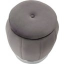 Pouf con Contenitore Paris, Grigio / Argento - 1 pz.