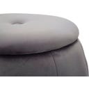 Pouf con Contenitore Paris, Grigio / Argento - 1 pz.