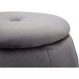 Mauro Ferretti Puf con Almacenaje Paris, Gris / Plata - 1 ud.