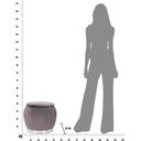 Pouf con Contenitore Paris, Grigio / Argento - 1 pz.