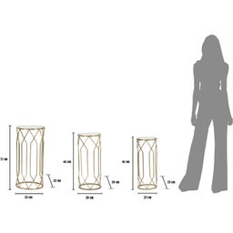 Mauro Ferretti Beistelltische Tunsi, 3er Set - 1 Set