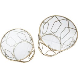 Mauro Ferretti Tunsi Side Tables, 2-piece Set - 1 set