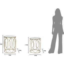 Mauro Ferretti Beistelltische Tunsi, 2er Set - 1 Set