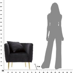 Mauro Ferretti Sessel Bucarest Schwarz - 1 Stk