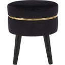 Mauro Ferretti Hocker Paris Schwarz - 1 Stk