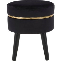 Mauro Ferretti Hocker Paris Schwarz - 1 Stk