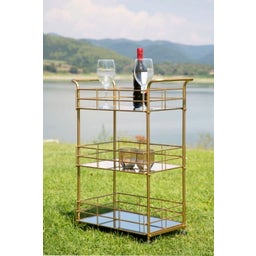 Mauro Ferretti Servierwagen Glam mit Spiegel - 1 Stk